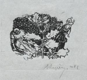 Almanaque de Paris, 1897: Peça de cauda, inverno, 1897. de Auguste Louis Lepère