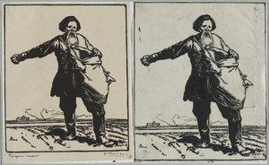 Camponês russo, 1914. de Auguste Louis Lepère