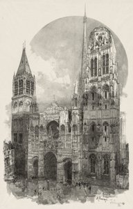Rouen Ilustrado: La Cathedrale de Rouen, 1888. de Auguste Louis Lepère