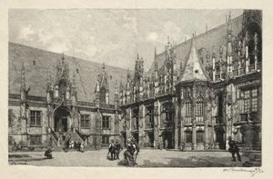 Rouen Illustré: O Palácio da Justiça, 1896. de Auguste Louis Lepère