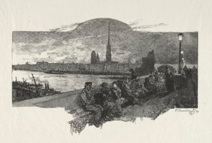 Rouen Ilustrado: Le Pont de Pierres, 1896. de Auguste Louis Lepère