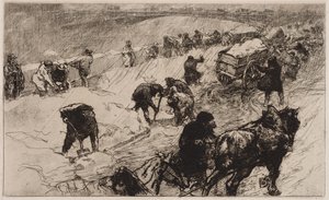 Luta de bolas de neve: Flower Quay de Auguste Louis Lepère