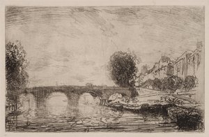 Pôr do sol na Pont Marie de Auguste Louis Lepère