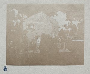 Os Mendigos na Última Casa, 1905. de Auguste Louis Lepère