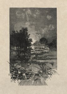 O Festival para as vítimas do dever, 1884. de Auguste Louis Lepère
