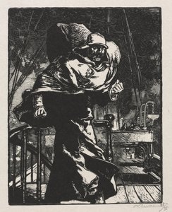 A guerra de 1914. Primeira série. Imperador William na raiva, 1915. de Auguste Louis Lepère