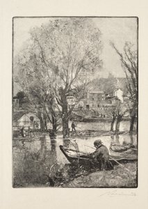Um canto da Ilha Billancourt de Auguste Louis Lepère