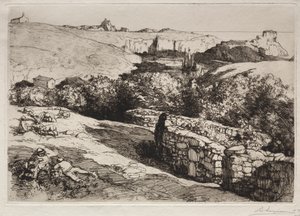 Vista do porto de la Meule, 1907. de Auguste Louis Lepère