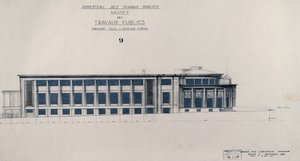 Projeto para o Museu dos Trabalhos Públicos, Fachada, Avenue d