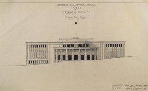 Projeto para o Museu dos Trabalhos Públicos, Fachada, Place d