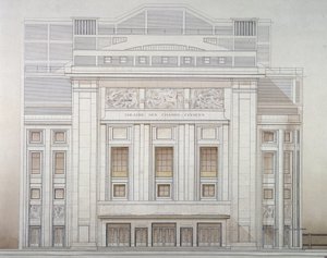 Teatro dos Campos Elíseos: fachada - projeto de Perret