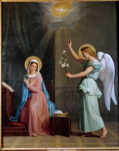 A Pintura de Anunciação de Augustus Pichon (1805-1900) de Auguste Pichon