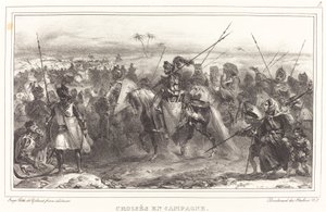Croisés em Campagne de Auguste Raffet