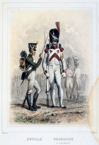 Granadeiro e Aluno do 3º Regimento, 1859.