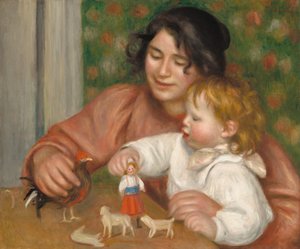 Criança com Brinquedos - Gabrielle e o Filho do Artista, Jean