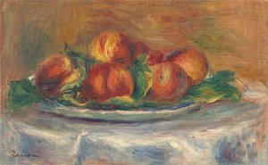 Pêssegos em um prato de Auguste Renoir