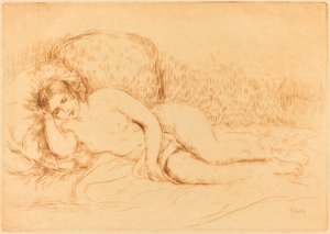 Mulher reclinada (Femme couchee) de Auguste Renoir