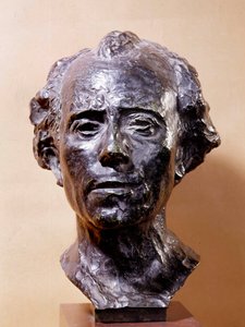 Busto de Gustav Mahler (1860-1911) compositor Escultura de Auguste Rodin (1840-1917) Paris do século XIX, Musee Rodin