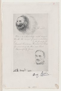 Recibo de Contribuição do Hospital Especial Americano de Paris para Ferimentos da Face e ..., 1916. de Auguste Rodin