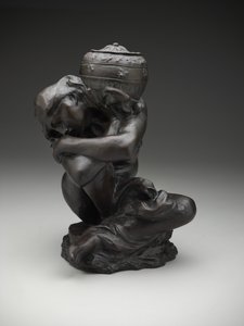 Cariátide caída carregando uma urna de Auguste Rodin
