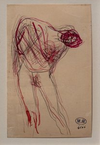 Mulher seminua, inclinada para a direita de Auguste Rodin