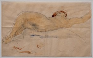 Mulher nua reclinada de Auguste Rodin