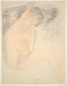 Nude - calcanhar na orelha de Auguste Rodin