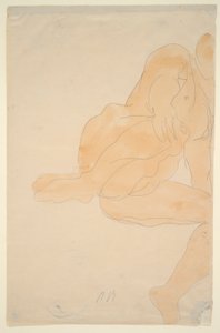 Nu sentado, joelho levantado de Auguste Rodin