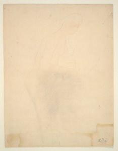 Nu em pé, perfil direito de Auguste Rodin