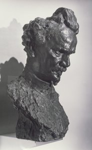 Busto de retrato de Henri Rochefort (1830-1913) jornalista e fundador do jornal L&39;Intransigeant (bronze)