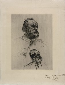 Retrato de Victor Hugo, vista de três quartos de Auguste Rodin