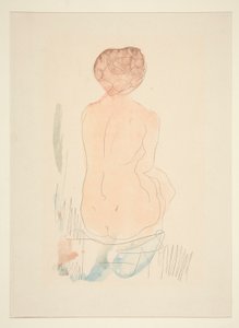 Nu sentado, visto de costas de Auguste Rodin