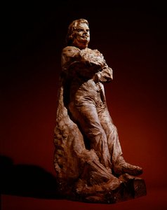 Estudo de Balzac em sobrecasaca, 1892-95 (gesso) de Auguste Rodin