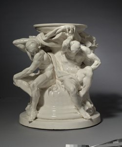 Titãs, Suporte para um vaso, desenhado por Albert-Ernest Carrier-Belleuse de Auguste Rodin