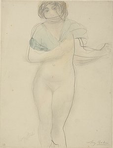 Mulher com um xaile de Auguste Rodin