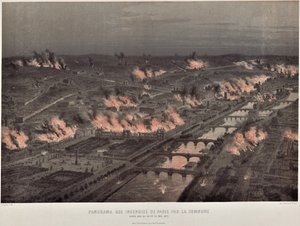 Noite da Comuna de Paris de 23 a 24 de maio incêndios em Paris de Auguste Victor Deroy