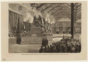 Últimas homenagens a Giacomo Meyerbeer em Paris, na Estação Ferroviária do Norte em 6 de maio de 1864, ca 1864.