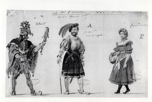 Figurinos para &39;Le Roi s&39;amuse&39; de Victor Hugo (1802-85), 1832
