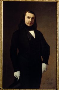 Retrato de Theophile Gautier (1811-1872) poeta romancista e crítico Pintura de Auguste de Chatillon (1813-1881) 1839 Sol. 1,3x0,84 m Paris, musee Carnavalet - Retrato de Theophile Gautier (1811-1872), poeta, romancista e crítico literário. Pintura até agos