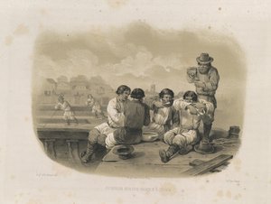 Construtores em um barco De: A Construção da Catedral de Santo Isaacs, 1845