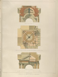 Detalhe da construção da torre do sino De: A Construção da Catedral de Santo Isaacs, 1845