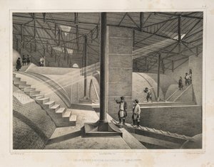 Parte do arco e um telhado de metal De: A construção da Catedral de Santo Isaacs, 1845