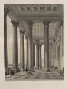 O portal norte da Catedral de Santo Isaacs De: A construção da Catedral de Santo Isaacs, 1845