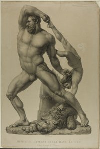 Hércules jogando Lichas no mar de Auguste de Valmont