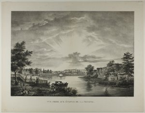 Vista tirada das piscinas do Presnia de Augustin François Lemaitre