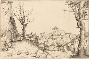 Pátio de um Castelo, 1546. de Augustin Hirschvogel