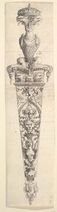 Projeto para uma adaga e bainha, 1543. de Augustin Hirschvogel