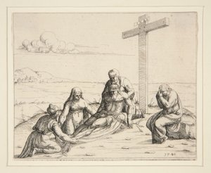 José e Nicodemos com o Corpo de Cristo de Augustin Hirschvogel