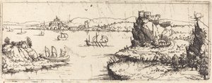 Paisagem com Veleiros [placa inferior], 1546.