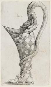 Embarcação ornamental em forma de perna, 1543 de Augustin Hirschvogel